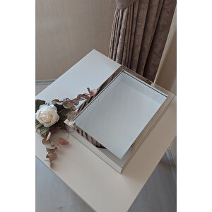 Ledsiz Yeni Trend 25x35 Cm Gümüş Derin Gül Tasarım Çerçevesi! Gül Kutusu Anı Çerçevesi! Isimsiz