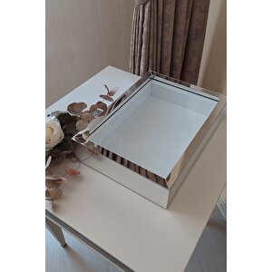 Ledsiz Yeni Trend 25x35 Cm Gümüş Derin Gül Tasarım Çerçevesi! Gül Kutusu Anı Çerçevesi! Isimsiz