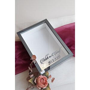Yeni Model 25x35 Cm Füme Kaplı Ledli Derin Gül Tasarım Çerçevesi! Gül Kutusu Anı Çerçevesi!