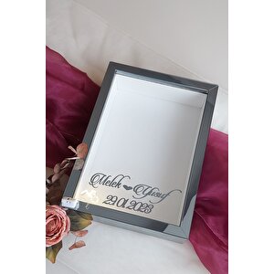 Yeni Model 25x35 Cm Füme Kaplı Ledli Derin Gül Tasarım Çerçevesi! Gül Kutusu Anı Çerçevesi!
