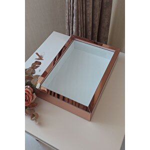 Ledsiz Yeni Trend 25x35 Cm Rosegold Derin Gül Tasarım Çerçevesi! Gül Kutusu Anı Çerçevesi! Isimsiz