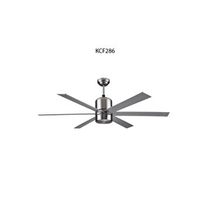 Kcf-286 Saten Ni̇kel 122 Cm Büyük Ti̇p 6 Kanatli Hiz Kademeli̇ Tavan Vanti̇latörü