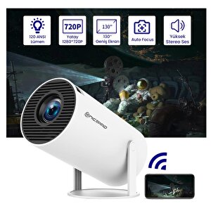 FullHD Android11 BT5.0 Wifi5 120ANSI Lümen IOS/Android Taşınabilir Akıllı LED Projeksiyon HY300 PLUS