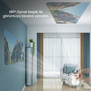 NPO FullHD Android11 BT5.0 Wifi5 120ANSI Lümen IOS/Android Taşınabilir Akıllı LED Projeksiyon HY300 PLUS