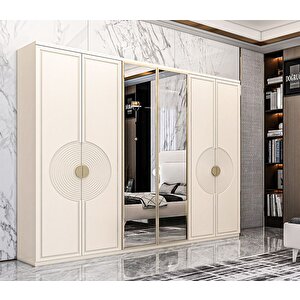Lavigo Tamamı Mdf 6 Kapaklı Membran Kaplama Yatak Odası Takımı Baza Hariç Montaj Dahil