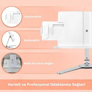 Npo Std007 Okuma Açısı Ayarlı Koruma Kıskkaçlı Alüminyum&abs Kitap/tablet/dergi Standı Modern Rahle