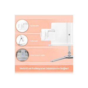 Npo Std007 Okuma Açısı Ayarlı Koruma Kıskkaçlı Alüminyum&abs Kitap/tablet/dergi Standı Modern Rahle