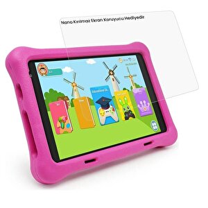Npo 8" Ips Ekran 4gb 64gb Android 13.0 A133p 1.8ghz Antişok Çocuk Tableti, Kids Tablet Pembe Rs407+