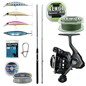 Yekoutdoor Spin Olta Seti Okuma G-power Spin 8' 240cm 15-40 Gr 2 Parça Spin Kamışı&okuma Acuador Acu-3000a 3+1bb Olta Makinesi