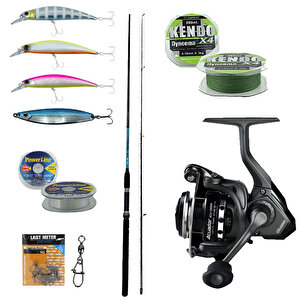 Yekoutdoor Spin Olta Seti Okuma G-power Spin 8' 240cm 15-40 Gr 2 Parça Spin Kamışı&okuma Acuador Acu-4000a 3+1bb Olta Makinesi