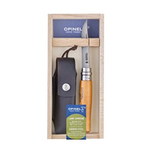 Opinel Deri Kılıflı Karbon/çelik 8 No Çakı (özel Kutulu)