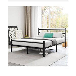 Metal Karyola Hsn Metal Karyola Siyah Renk, Çift Kişilik, Ölçü Seçenekli