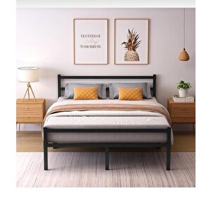 Metal Karyola Hsn Metal Karyola Siyah Renk, Çift Kişilik, Ölçü Seçenekli