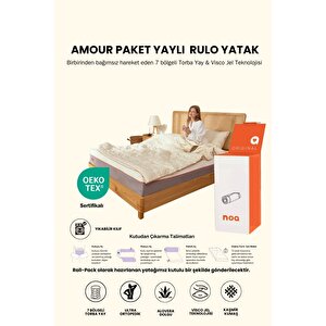 Amour Yıkanabilir Kılıflı, Visco Jel Paket Yaylı Yatak