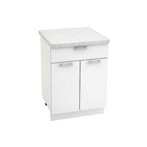 Defne Mutfak Çekmeceli Alt Modül 60 Cm Beyaz -tezgah Dahil Değil