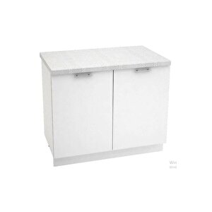 Defne Mutfak Alt Modül 80 Cm Beyaz -tezgah Dahil Değil
