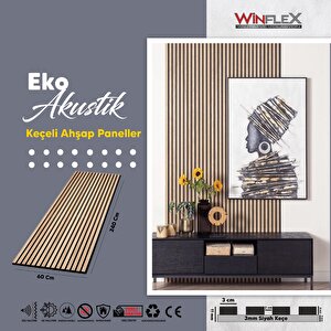 Wi̇nflex  Eko Keçeli̇ Akusti̇k Ahşap Panel  – Safi̇r Meşe 15x240 cm