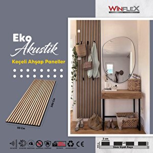 Wi̇nflex  Eko Keçeli̇ Akusti̇k Ahşap Panel  – Safi̇r Meşe 15x240 cm