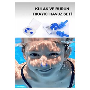 Havuz Deniz Kulak Ve Burun Tıkayıcı Seti Su Kaçma Önleyici Yıkanabilen Tekrar Kullanabilen Tıkayıcı