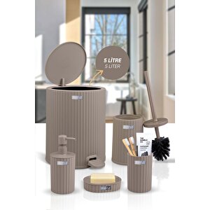 Okyanus Home Coliseum Vizon İç Kovalı Pedallı 5'li Banyo Seti