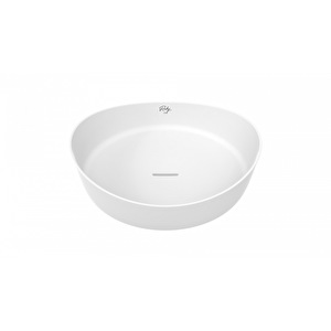 Rb140 Ruby Tezgah Üzeri Lavabo Ø40 Cm İnci Mat Beyaz