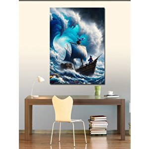 Kanvas Tablo Dalgalar Veya Kendi Tekne 100x140 cm