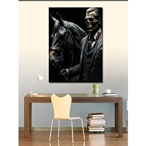 Kanvas Tablo İskelet Ve At 100x140 cm