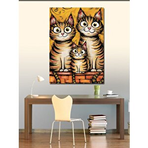 Kanvas Tablo Sevimli Kediler 70x100 cm