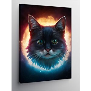 Kanvas Tablo Sevimli Kedi 100x140 cm