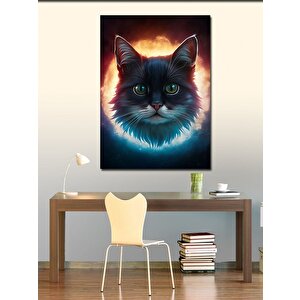 Kanvas Tablo Sevimli Kedi 100x140 cm