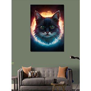 Kanvas Tablo Sevimli Kedi 100x140 cm