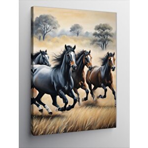 Kanvas Tablo Koşan Atlar 70x100 cm