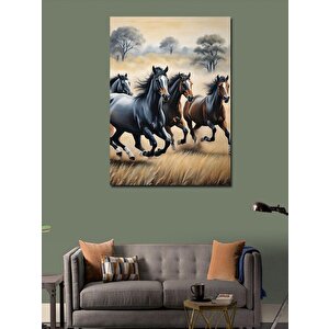 Kanvas Tablo Koşan Atlar 70x100 cm