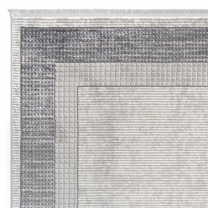 Verona 1902 Gri Salon Koridor Kesme Yolluk Yumuşak Doku Kaymaz Tozumaz Dokuma Makine Halı 120x180 cm