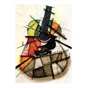 Akustik Gitar Mdf Tablo 25cmx 35cm 25x35 cm