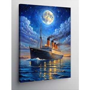 Kanvas Tablo Dolunay Ve Titanik 100x140 cm