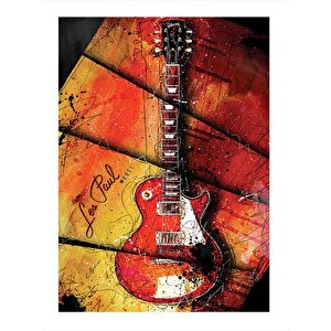 Les Paul Elektro Gitar Mdf Poster 25cmx 35cm 25x35 cm