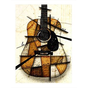 Gitarist Temalı Tasarım Mdf Tablo 35cm X50cm 35x50 cm