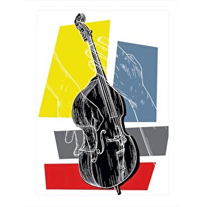 Keman Desenli Ahşap Tablo 35cm X50cm