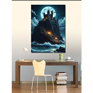 Kanvas Tablo Şato Ve Dolunay 70x100 cm
