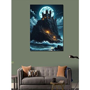 Kanvas Tablo Şato Ve Dolunay 70x100 cm
