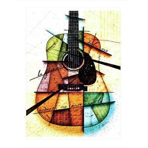 Akustik Gitar Art Mdf Poster 25cmx 35cm 25x35 cm