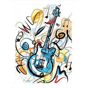 Bas Gitar Mdf Tablo 25cmx 35cm 25x35 cm