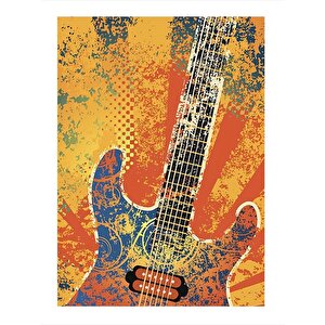 Elektro Gitar Art Mdf Poster 35cm X50cm 35x50 cm
