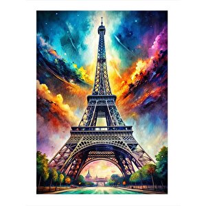 Eyfel Kulesi Art Mdf Poster 25cmx 35cm 25x35 cm