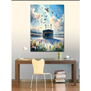 Kanvas Tablo Güvercinler Ve Kabe