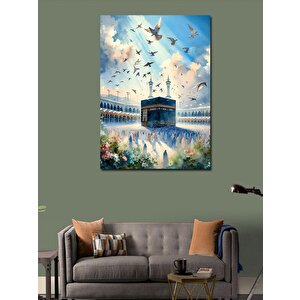 Kanvas Tablo Güvercinler Ve Kabe