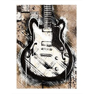 Elektro Gitar Hediyelik Mdf Tablo 35cm X50cm 35x50 cm
