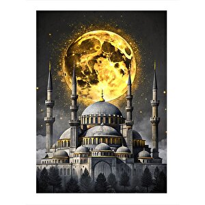 Dolunay Ve Ayasofya Dekoratif Mdf Tablo 35cm X50cm 35x50 cm