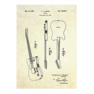 Fender Gitar Hediyelik Ahşap Tablo 35cm X50cm 35x50 cm